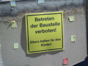 Beschilderung von Baustellen