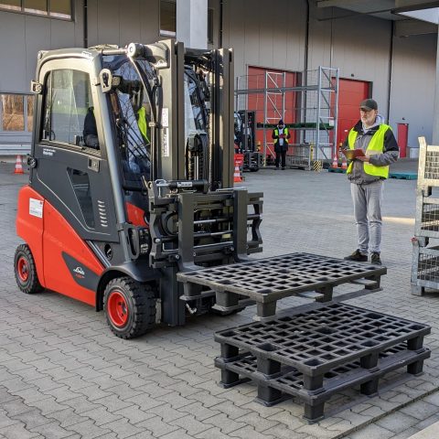 Praktische Prüfung Gabelstapler