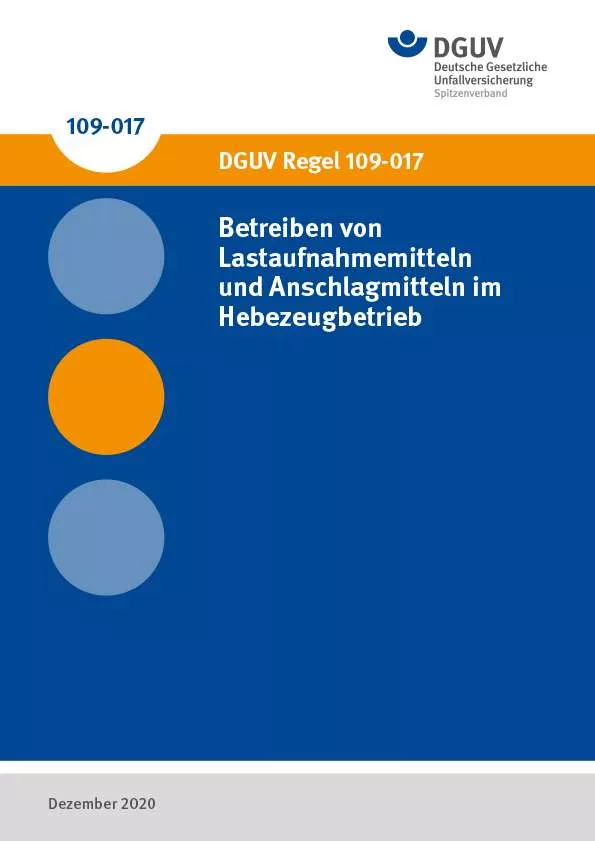 Ausbildung Anschläger Rechtsgrundlage: DGUV Regel 109-017