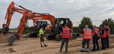 Einweisung Bagger Erdbaumaschinenführer