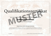Qualifikationszertifikat Baumaschine Bagger Lader Erdbaumaschine Urkunde