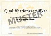 Qualifikationszertifikat Hubarbeitsbühne Urkunde