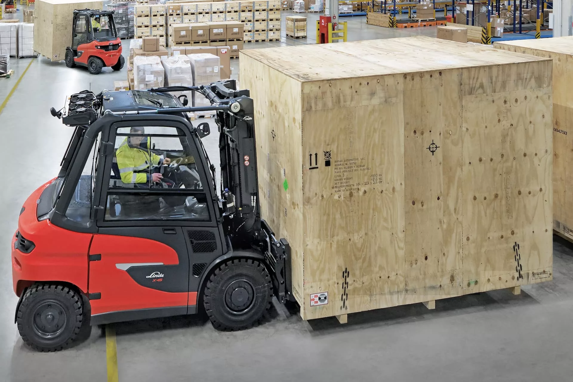 Kennzeichnung Last Gabelstapler