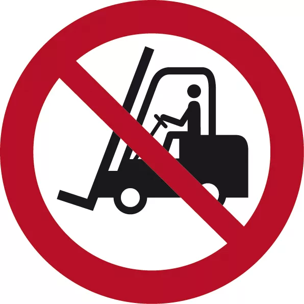 Verbotszeichen "Gabelstapler verboten"